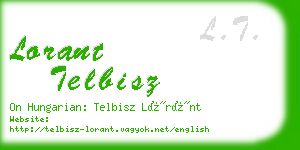 lorant telbisz business card